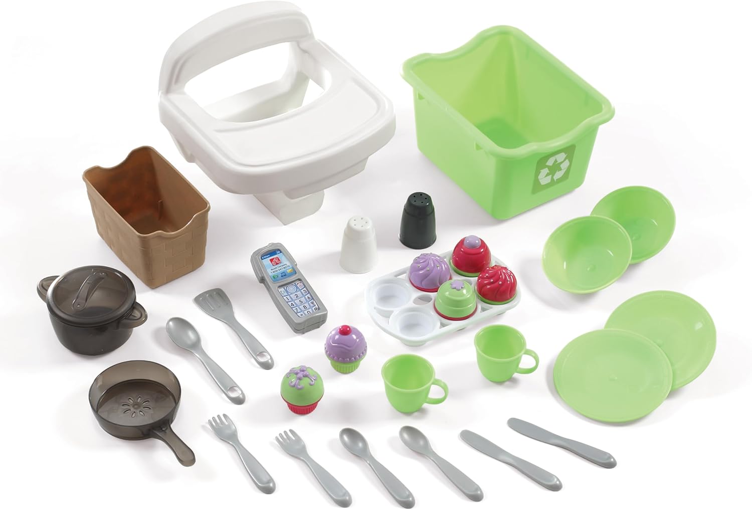 Pink and Purple Deluxe Kids Play Kitchen Set with Accessories