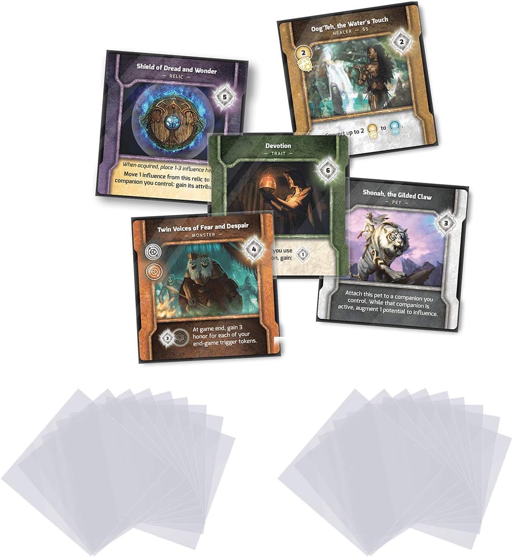 DeELF 500 ct Clear Card Sleeves 70 x 70 mm Size for Vindication Game