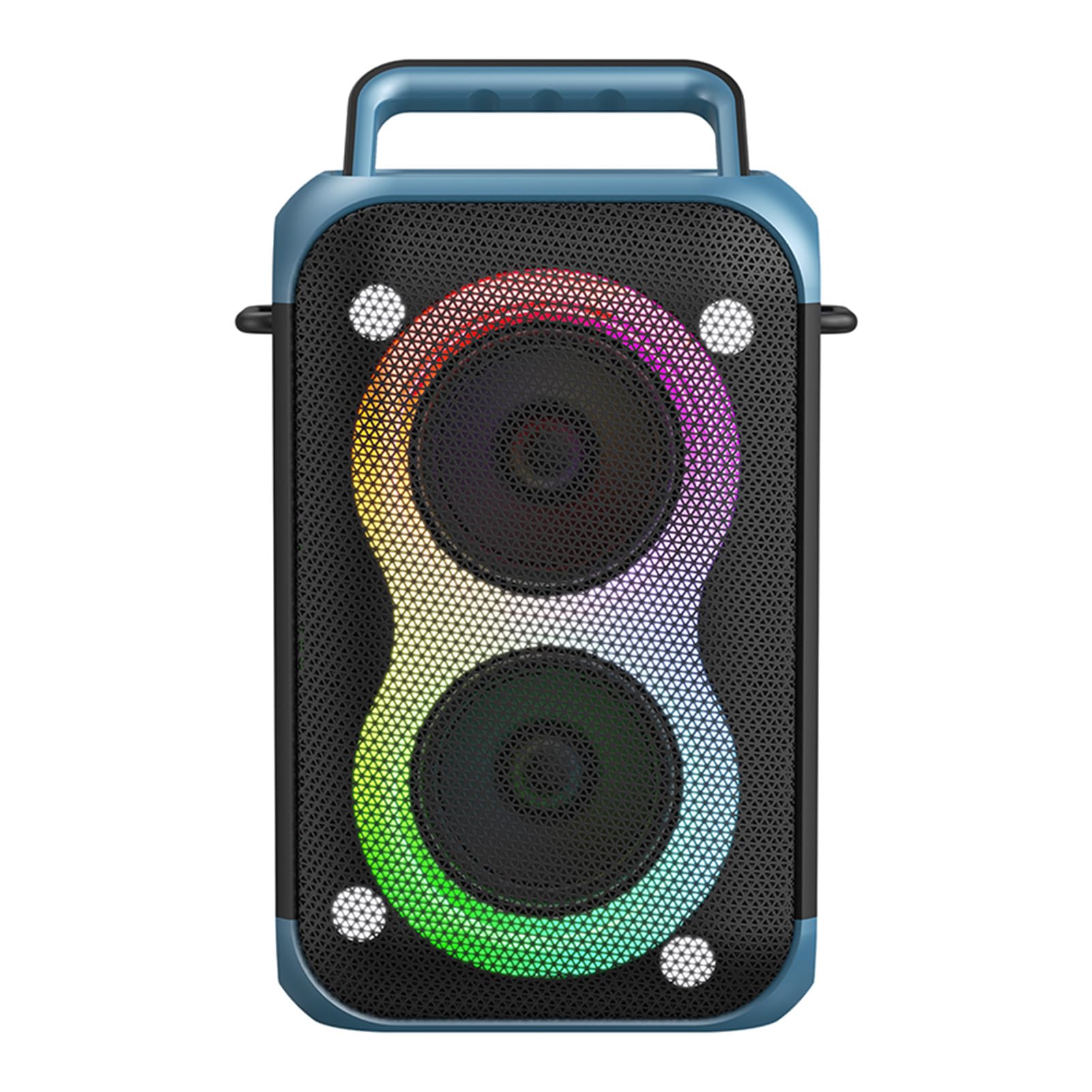 Ausla Altoparlante Portatile Altoparlante Wireless 60 W BT 5.4 con Luci RGB 8000 MAh Tipo C Portata 10 M ABS Costruito per Feste in Casa Viaggi all'aperto Film di Gioco (BLUE)
