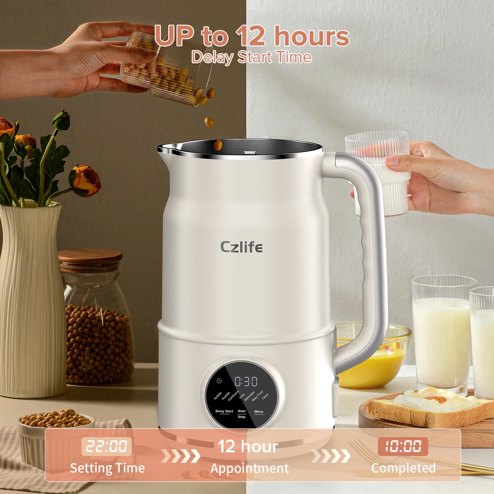 Amazon.com: Czlife N7 Nut Milk Maker, 50oz (1.5L) Automatic