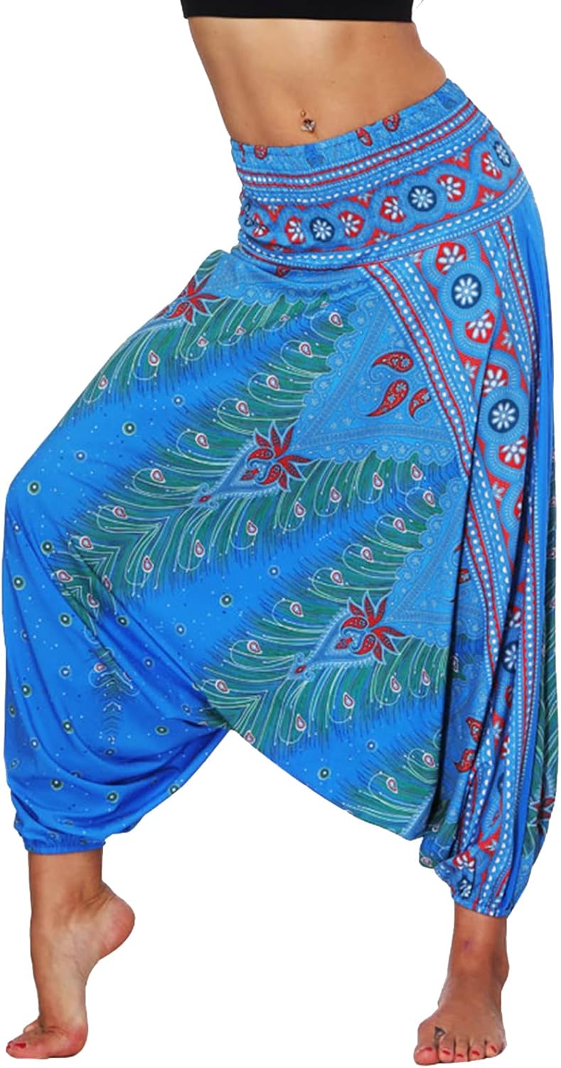 Pantalon Sarouel Femme Style Bohème - Large, Léger Et Confortable Pour L'été, Le Yoga Ou Les Sorties Décontractées | Taille élastique Et Coupe Ample