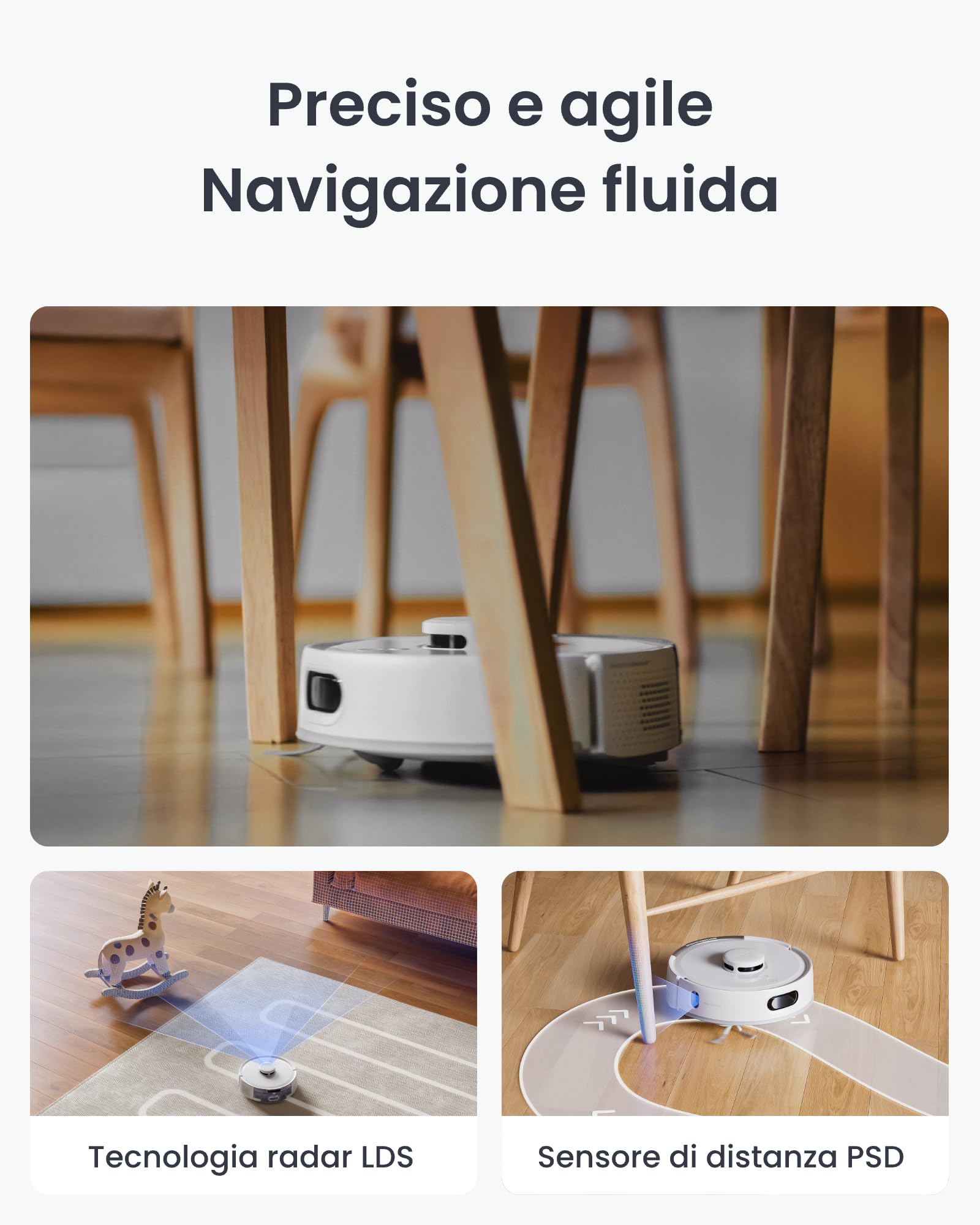 SwitchBot K11+ Robot aspirapolvere e lavapavimenti con Matter, 6.000 Pa, svuotamento automatico per 90 giorni, sistema LDS, ultra-sottile con 9 cm, compatibile con Apple Casa, Alexa e Google Home