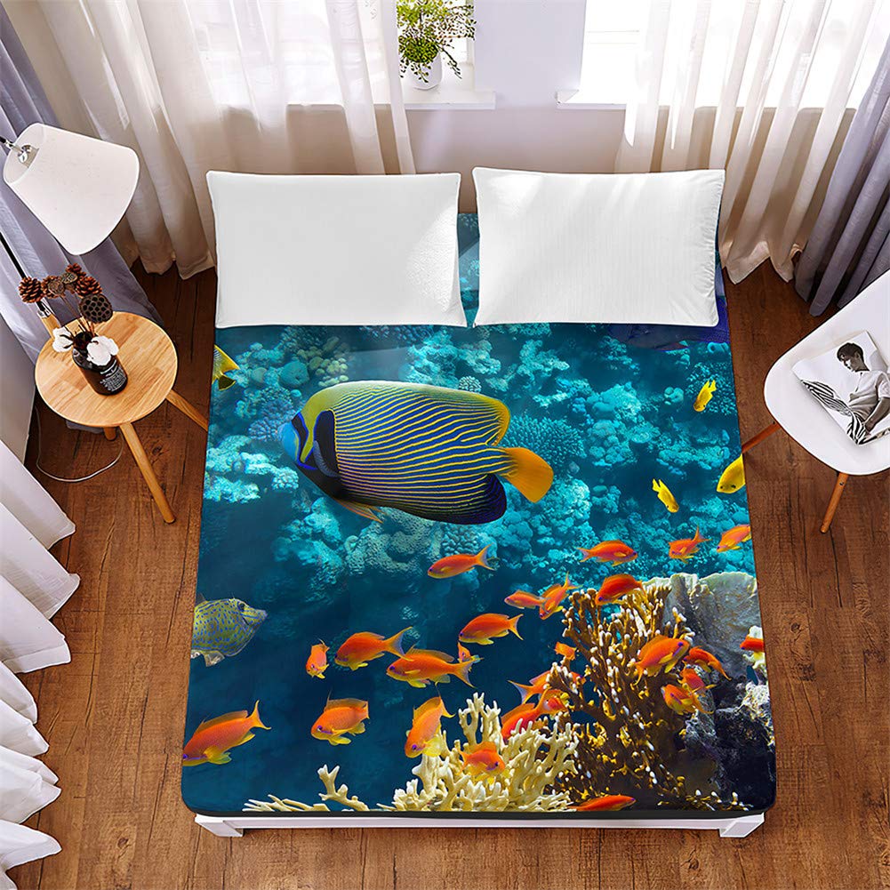 Drap housse pour matelas épais doux et respirant 3D