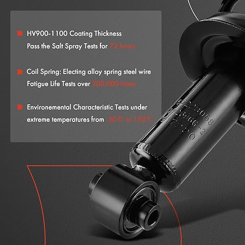 Miniatura 4 de A-Premium Par trasero (2) Conjunto completo de puntal y muelle helicoidal compatible con Subaru Impreza 2008 2009 2010 2011