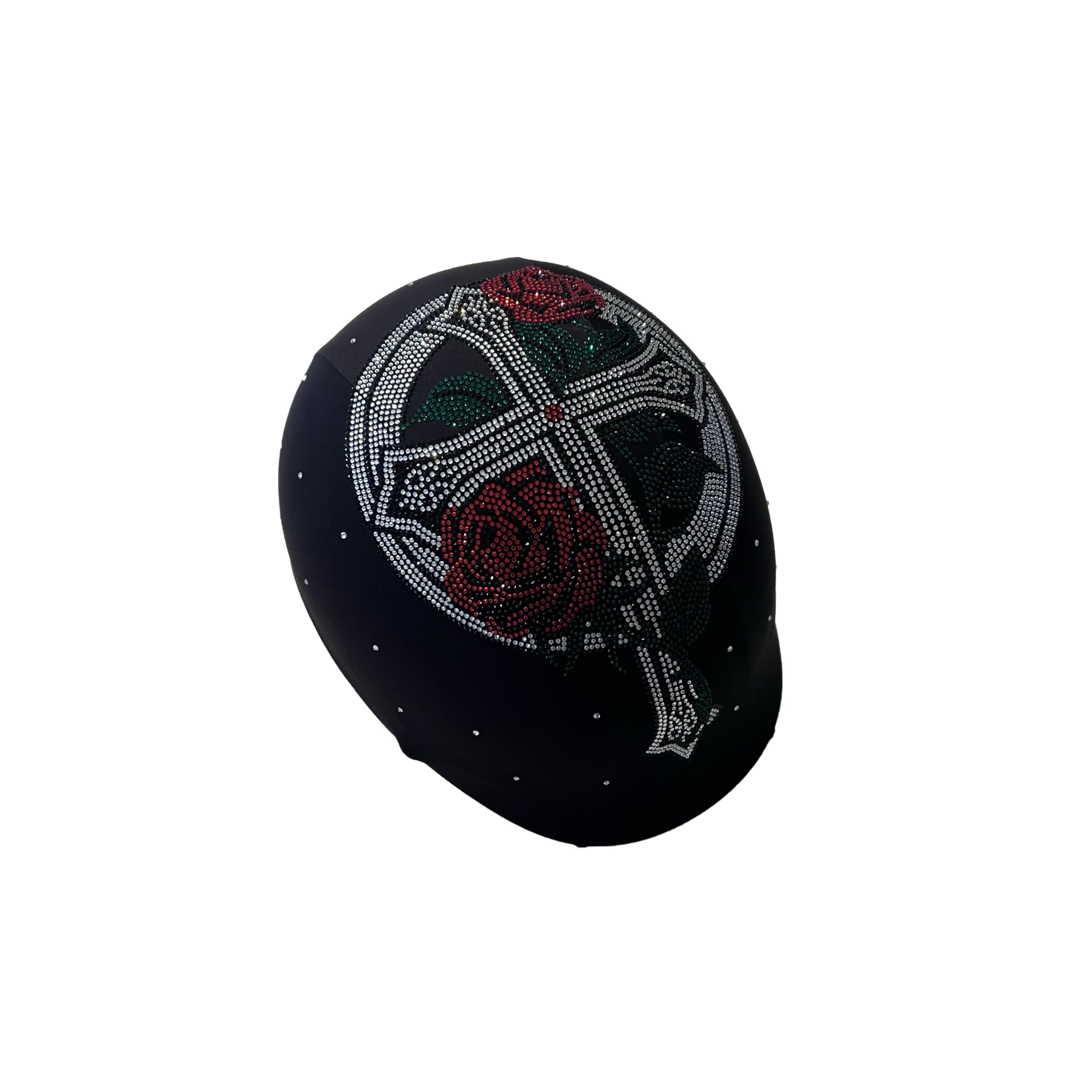 Rose Cross Helmet Cover, Motorcyle Helmet Covers, Biker Helmet Covers, Equestrian Helmet Covers, Custom Helmet Covers