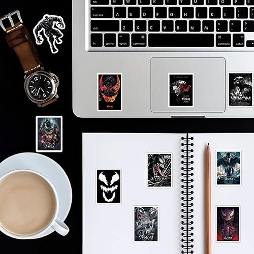 Miniatura 4 de Venom 2 - Decoraciones de fiesta de cumpleaños Venom 2, incluye pancarta, adornos para pasteles, adornos para cupcakes, globos, calcomanías, rojo,