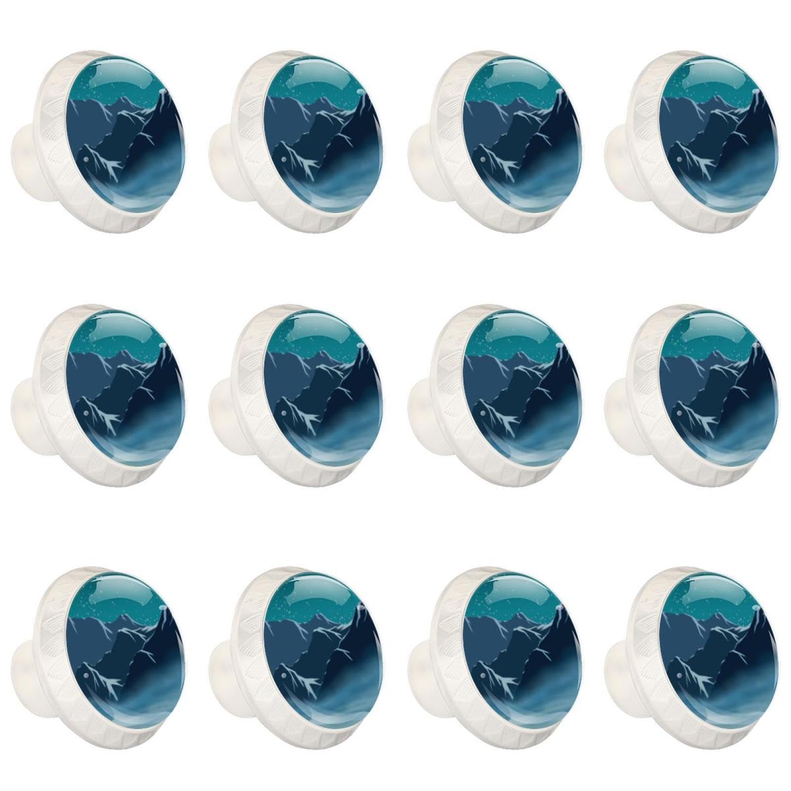 Boutons de tiroir ronds en verre Mountain Crystal, l'élégance tendance du design épuré