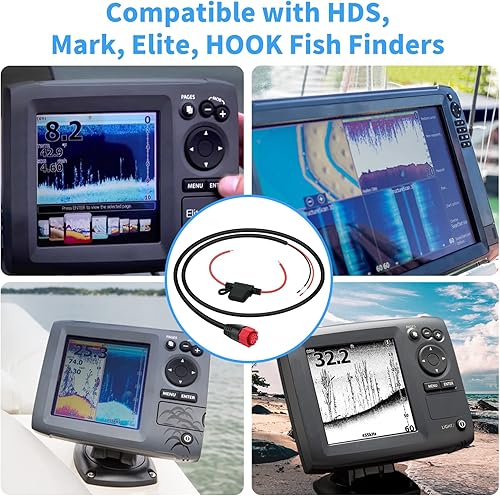 Miniatura 4 de Cable de alimentación de repuesto para equipo de navegación, longitud de cable de 4 pies, compatible con HDSMarkEliteHook