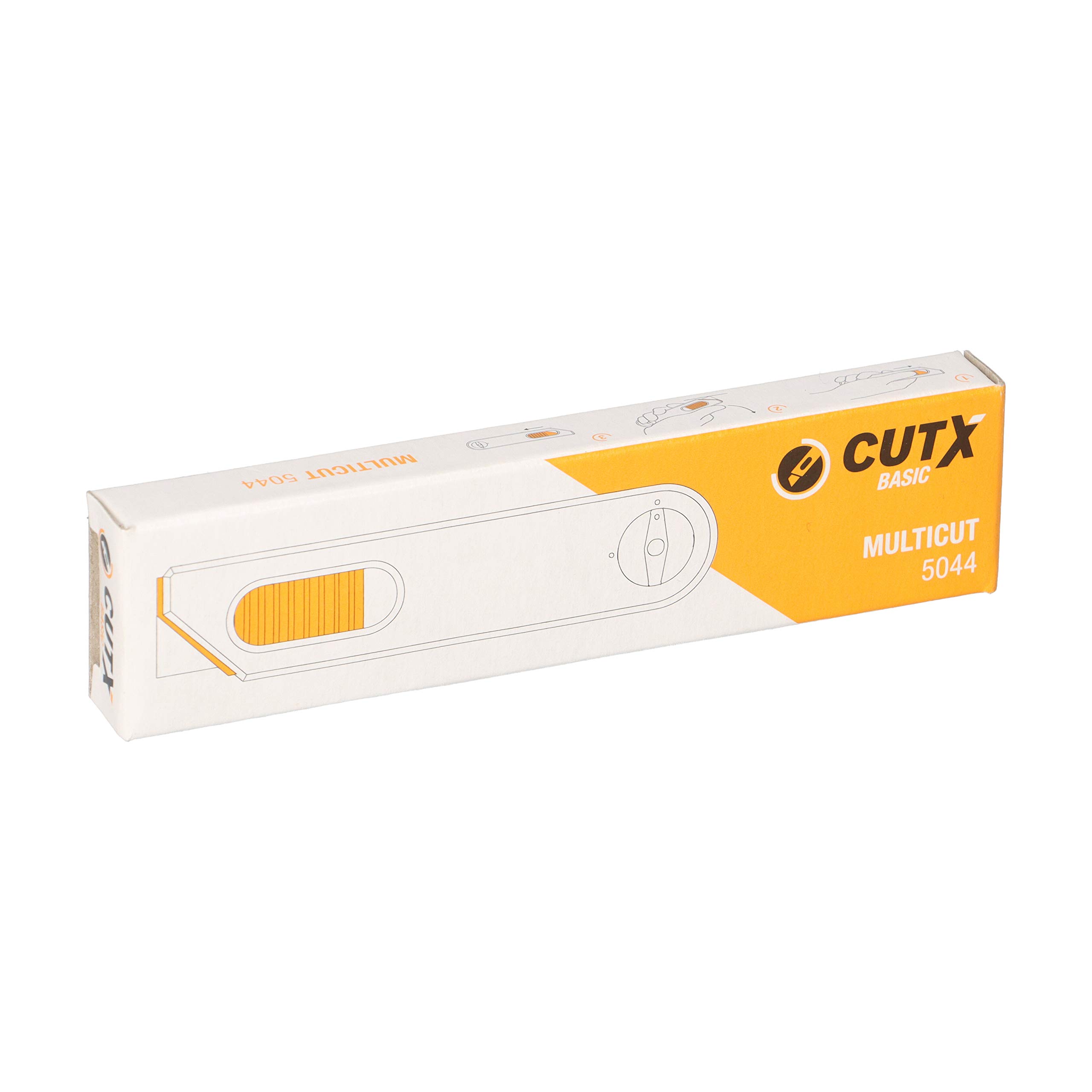 Cutx Multicut X5044 - Juego de 10 cúteres y 20 cuchillas de repuesto para cartón, con retracción automática