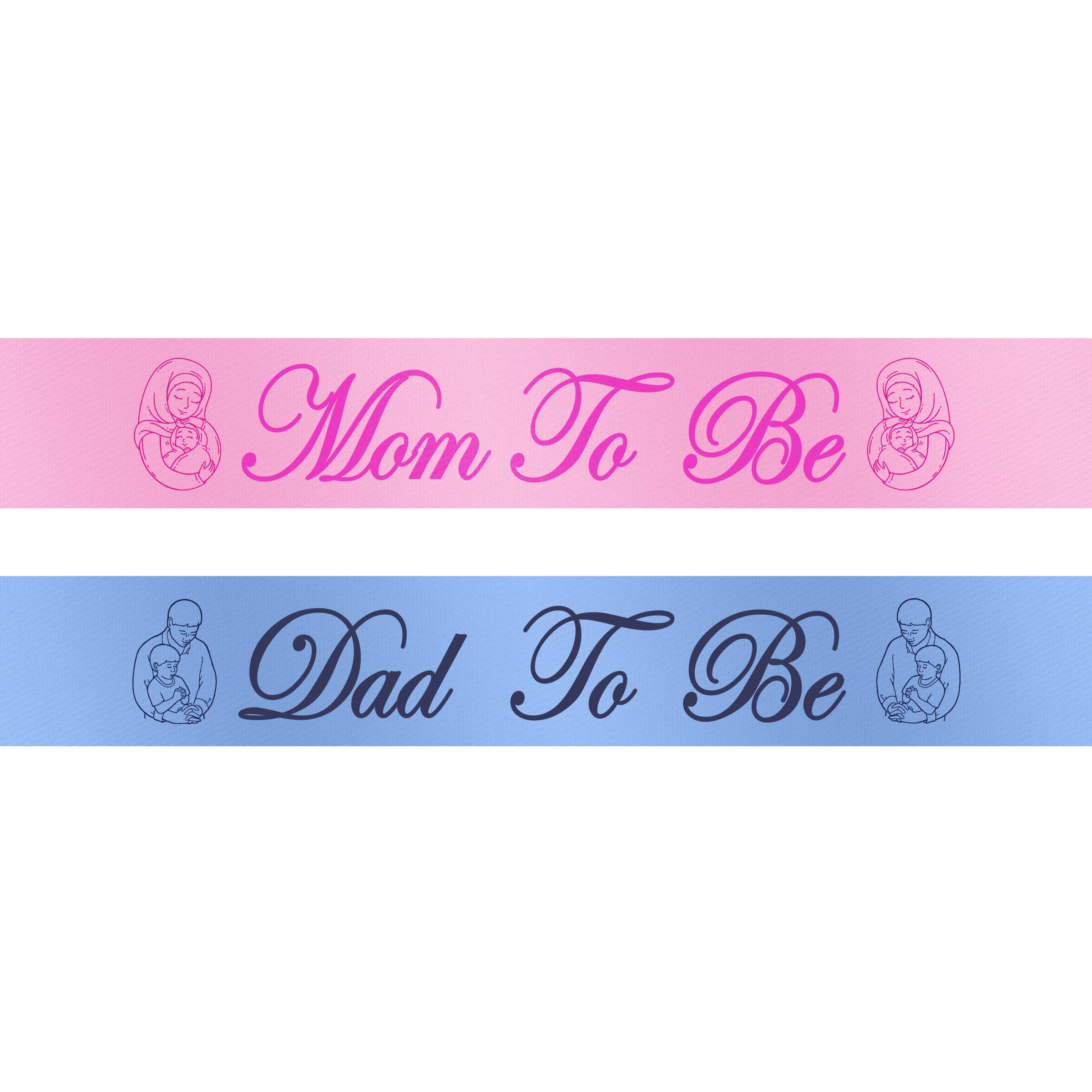 AMAROBA Mom to Be & Dad to Be Sash for Baby Shower – Pink and Blue Satin Sashes for Parents – Adjustable Size, Comfortable Fit, Baby Shower Party Decoration & Celebration Accessory for New Parents-image-43
