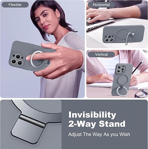 Miniatura 2 de Funda diseñada para iPhone 12 Pro Max con soporte magnético invisible, compatible con MagSafe militar, probada en caídas, a prueba de golpes, de