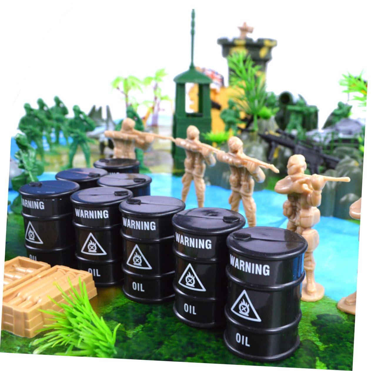 ORFOFE Set di Modelli Militari 130 Pezzi in Plastico, Giocattolo | Tavole di Sabbia, Design Vivido, Stile Contemporaneo, 130 Pezzi per Collezione e Gioco