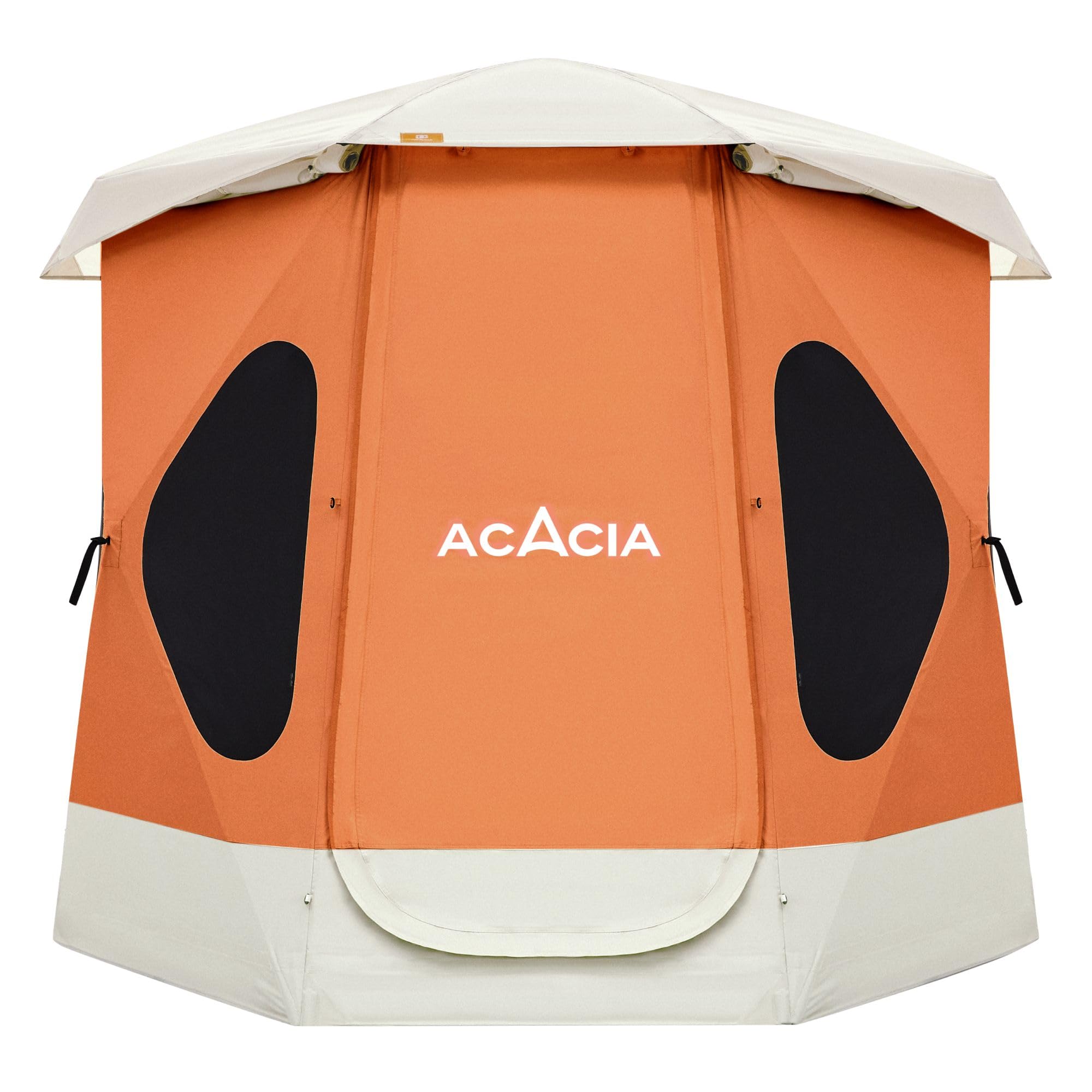 Space Acacia Camping Tent, 2-3 Person Pop Up Tent for Camping with 6'10'' Height, 1 Door, 8 Windows, Waterproof Easy Setup Instant Hub Tent with Removable Rainfly, Footprint for Car Camping, Glamping