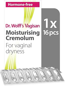 Vagisan Moistcream Cremolum. Hormone-Free Pessaries-for Vaginal Dryness, 1X16 Pcs.