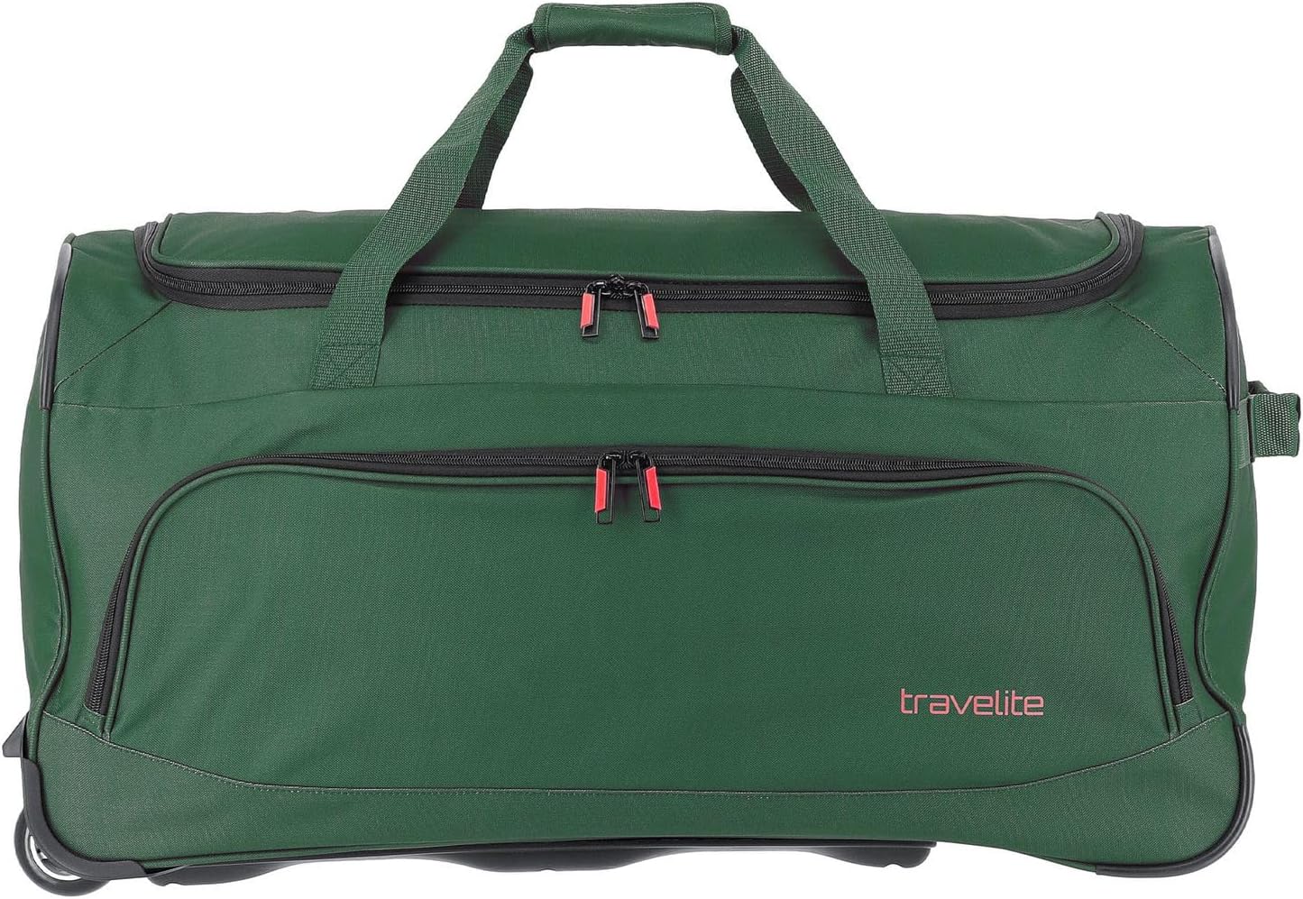 travelite Basics Fresh Large Soft Luggage Bag with Wheels, 28 inches, 89 Litres, Dunkelgrün, Basics Fresh Duffle