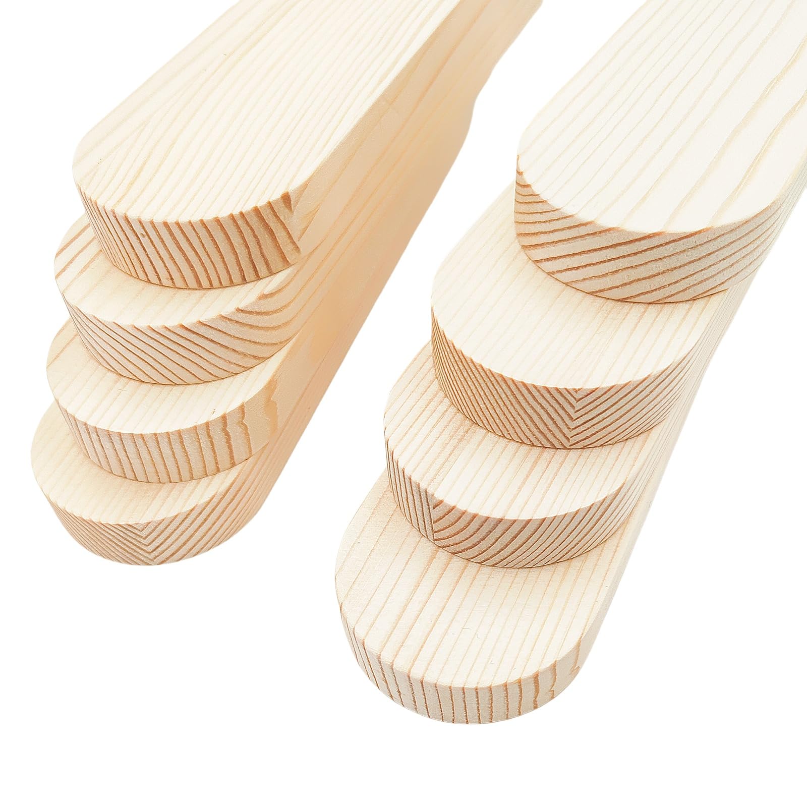 Unfinished Wooden Blocks Oval Wood Boards for Crafts Blank Whittling Wood Blocks for Engraving Burning, Painting (20x5x1.5cm/8pcs) - Image 4
