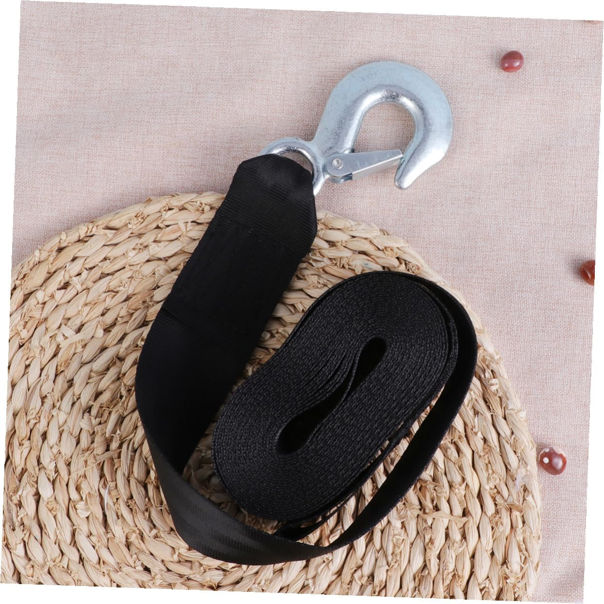 CHILDWEET Practical Outdoor Kit Nylon Tow Rope Winch Strap Car Trailer Snap Hook Winch Rope Hooks Heavy Duty Towing Straps