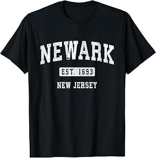 Newark New Jersey NJ Vintage Athletic Sports Design T-Shirt