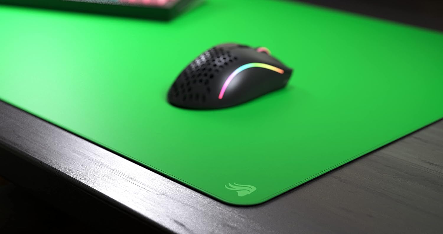 Glorious Chroma Key Mousepad - 18x36 in. Green Screen Desk pad for Streaming, Art, Board Games, DIY - Compatible with Premiere Pro, Final Cut Pro, Twitch, OBS, Zoom - Non-Slip Base, Durable Edges