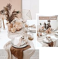 Vista 186 de Showgeous 10 Pack Baby Pink Cheesecloth Table Runner 10FT Long Semi-Sheer Gauze Table Runner Boho or Rustic Wedding Decor for Wedding Decor Arch