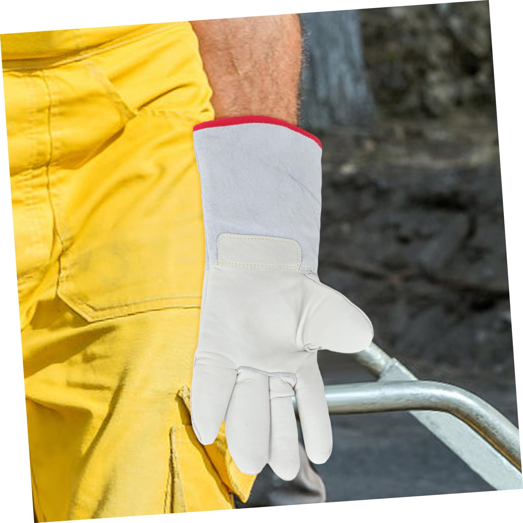 1 Paar Gefrierhandschuhe aus Rindsleder und Baumwolle für Kälteeinsatz | Gefrieranlagen und Kühltransporte, Hohe Haltbarkeit, Kältebeständig, für Damen und Herren