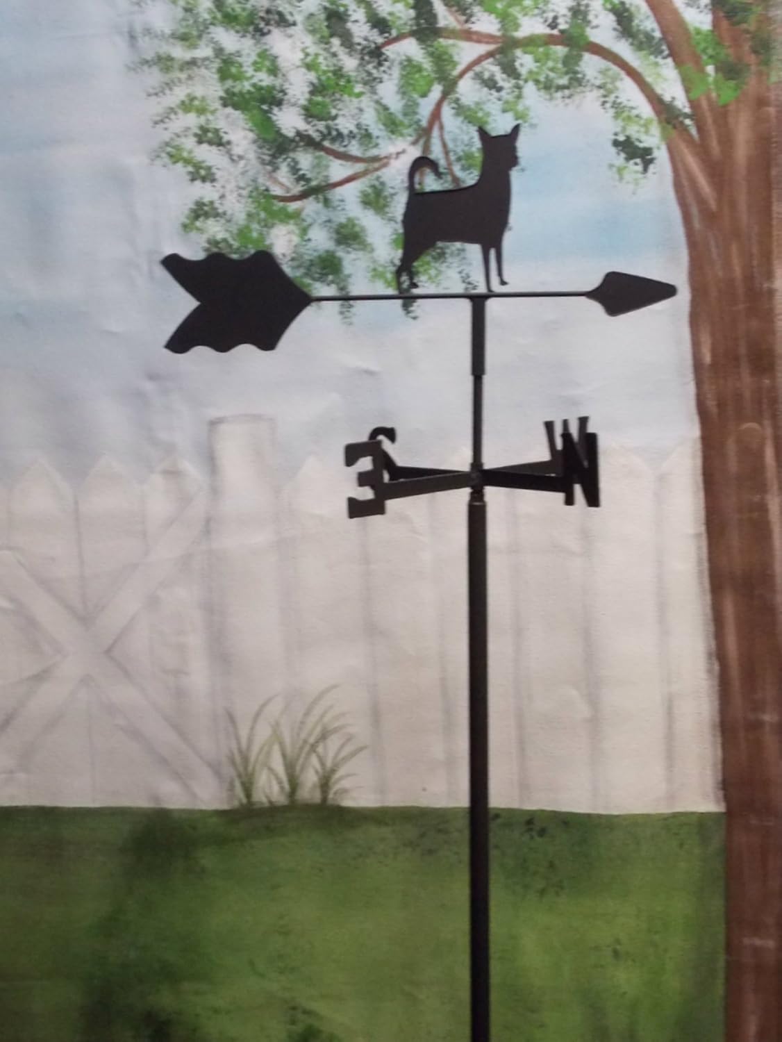 Chihuahua Garden Style Weathervane Wrought Iron
