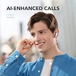 Truly wireless soundcore headphones by Anker P20i, 10mm drivers with powerful bass, Bluetooth 5.3, 30H of battery life, IPX5 water resistance, 2 mics for clear AI calls, 22 preset EQs, in-app customization