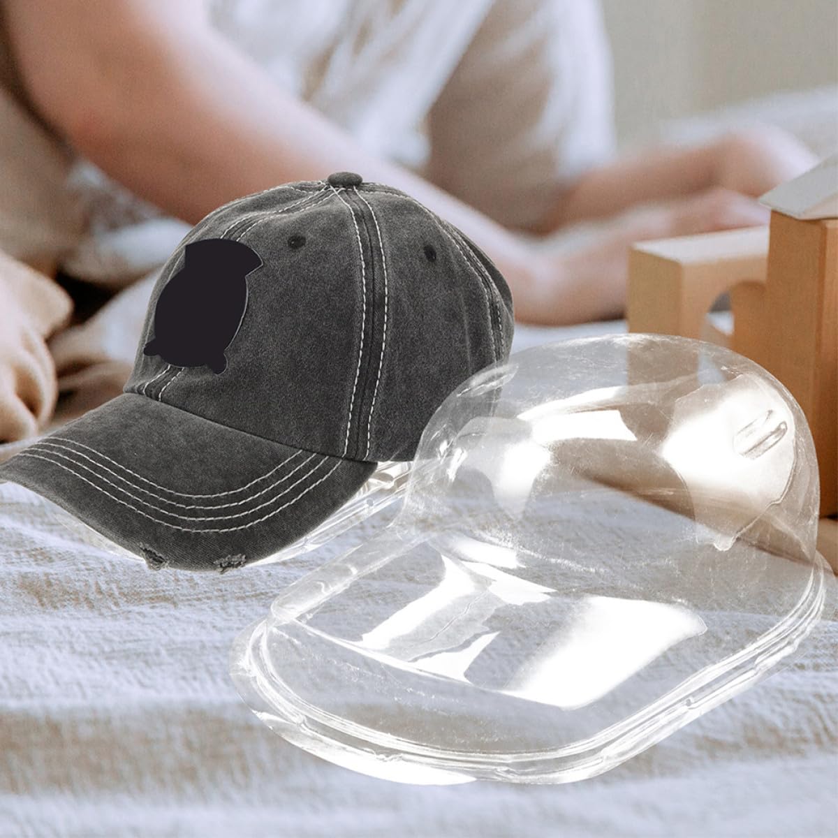 Organizador de Sombreros de Pp 6 Piezas Caja Colgante | Gorras de Visera Curva y Béisbol, Diseño Antideformación, Uso en Hogares y Expositores