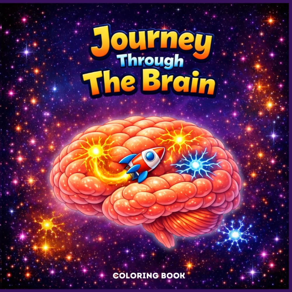 Journey Through The Brain!: A Fun Anatomy Coloring Book for Kids Ages 5–10