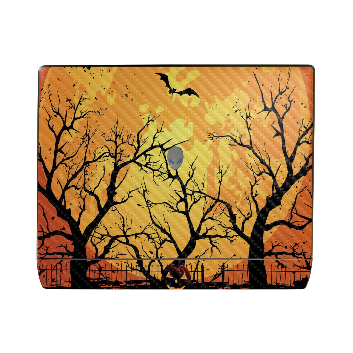 Carbon Fiber Laptop Skin Compatible with Alienware 16 Area-51 (2025) - Hallowed Wood - Premium 3M Vinyl Protective Wrap Decal Cover - Easy to Apply | Crafted in The USA by MightySkins