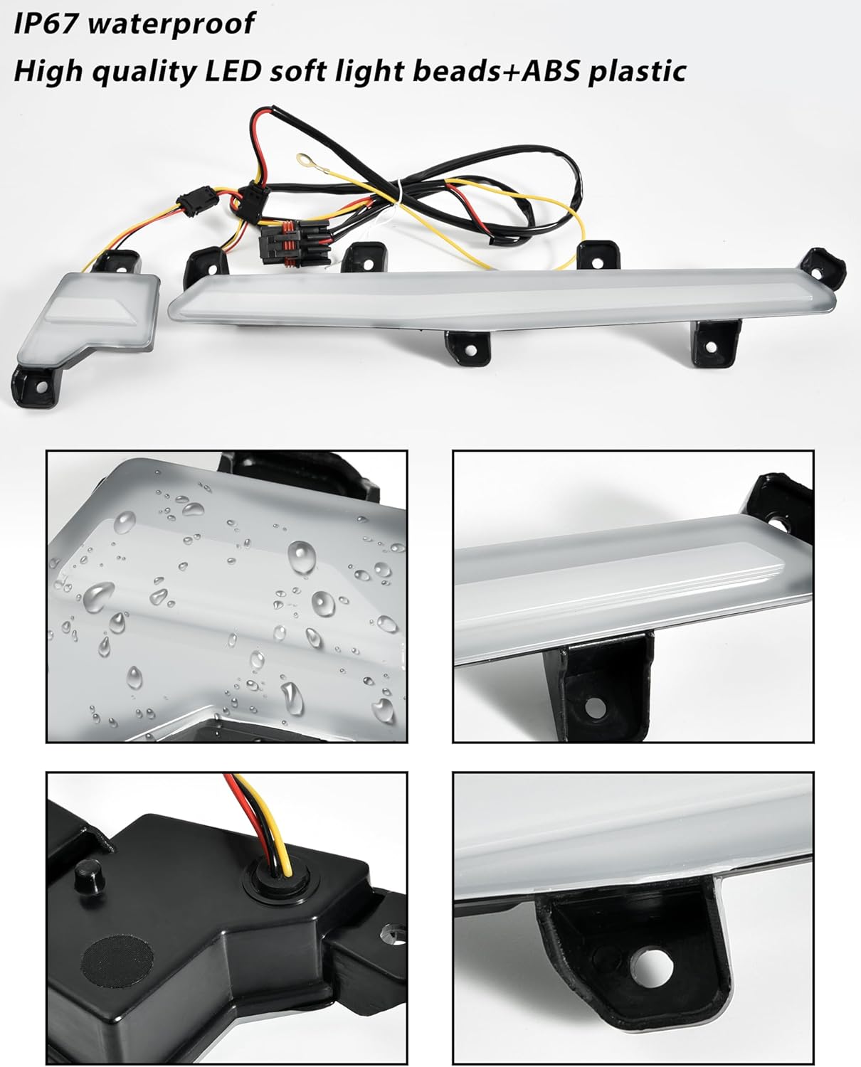 SAUTVS White LED Dash Light Assembly for Polaris RZR PRO XP/R/S 2025+ Accessories, IP67 Waterproof ABS Material (Replace OEM #2418039, #2418040)