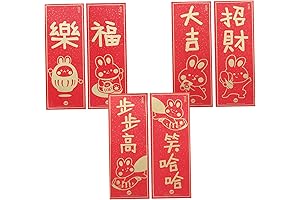 LALAFINA 3 Sets Couplet Paper Door Trim Funny