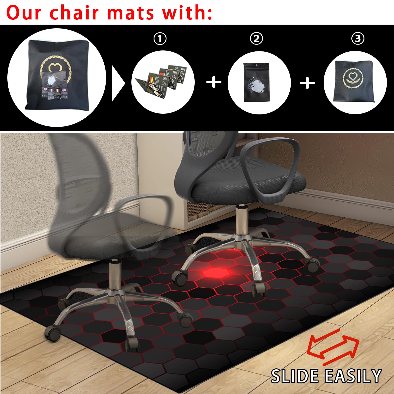 Computer Gaming Chair Mat, Color3, 100 x 120 cm - Image 5