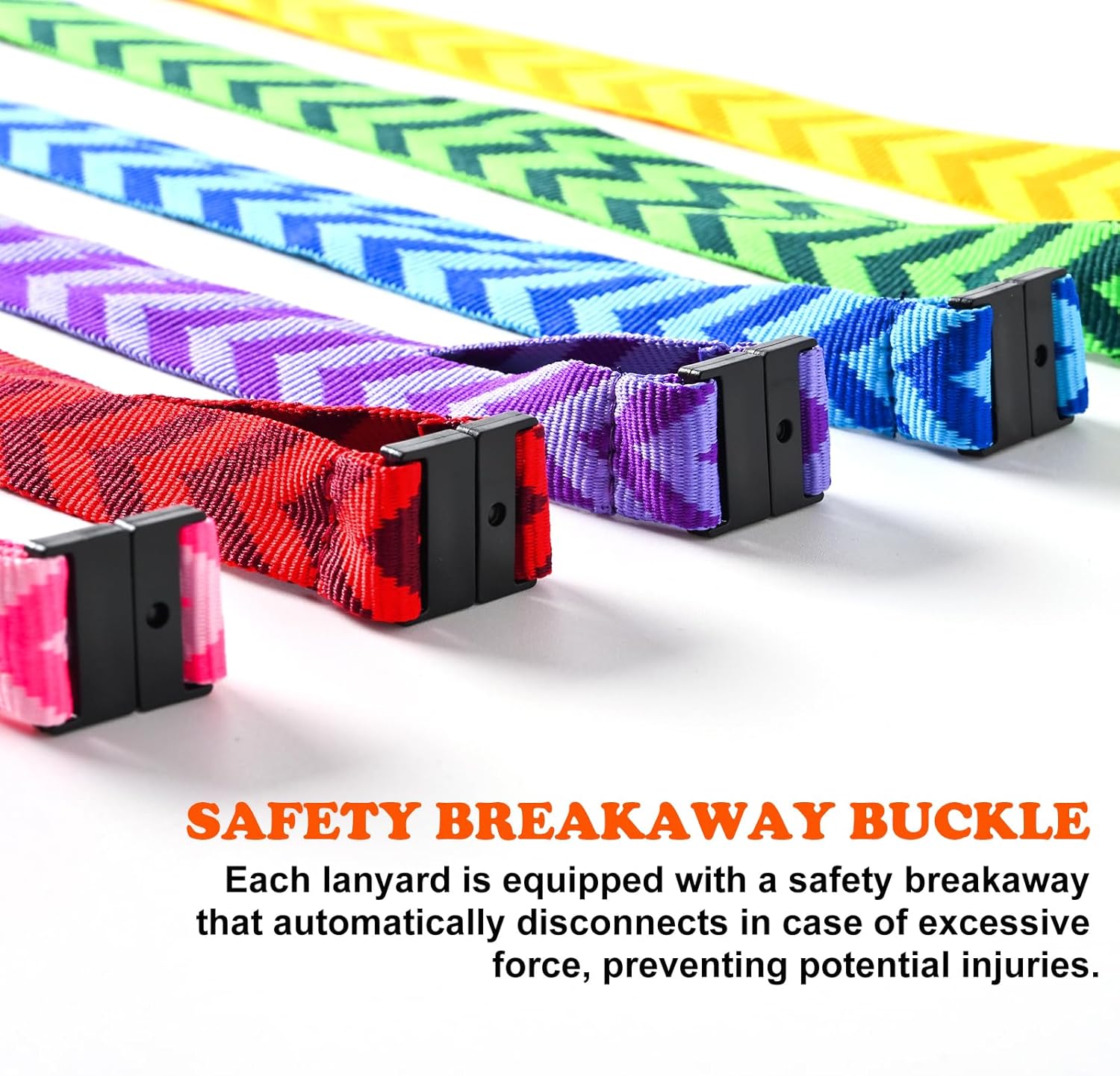 12 Pack Win-Win Double V Breakaway Lanyards with ID Card Holders, Cruise Lanyard with Waterproof ID Holder（Multi6C,12P） - Image 4