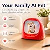 AI Voice Interaction Companion Robot for Car Dashboard & Desktop, Smart Chat Display with Expression Screen, Magnetic Mount Electronic Interactive Robot Gadget for Travel Office(Red-B)