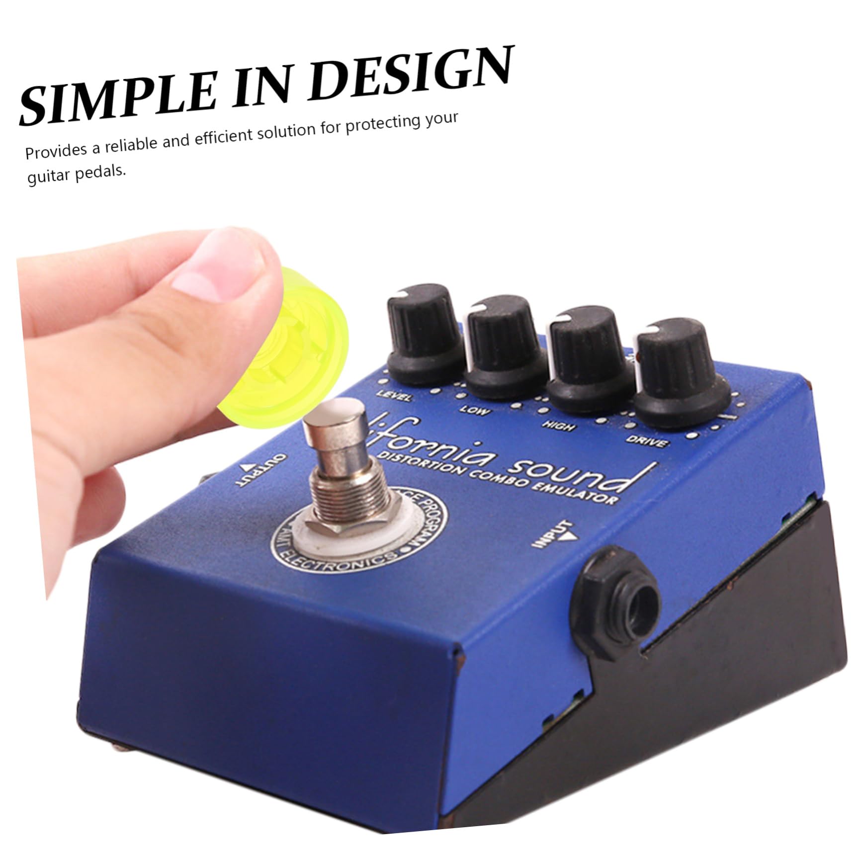FAVOMOTO 10pcs Guitar Effect Pedal Footswitch Topper Plastic Knob Covers for Guitar Pedals Easy to Install Protects Footswitches from Damage Compatible Brands