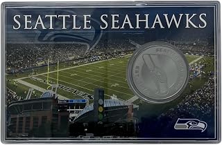Highland Mint NFL Seattle Seahawks 4" x 6" Stadium Challenge Coin With Protector, One Size, Team Colors