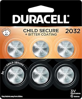 2032 3V Lithium Coin Battery - with Bitter Coating - 24 Count