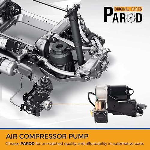 Miniatura 2 de PAROD Bomba de compresor de suspensión neumática LR023964 apta para Land Rover LR3 2005-2009, Land Rover LR4 2010-2013, Land Rover Range Rover Sport