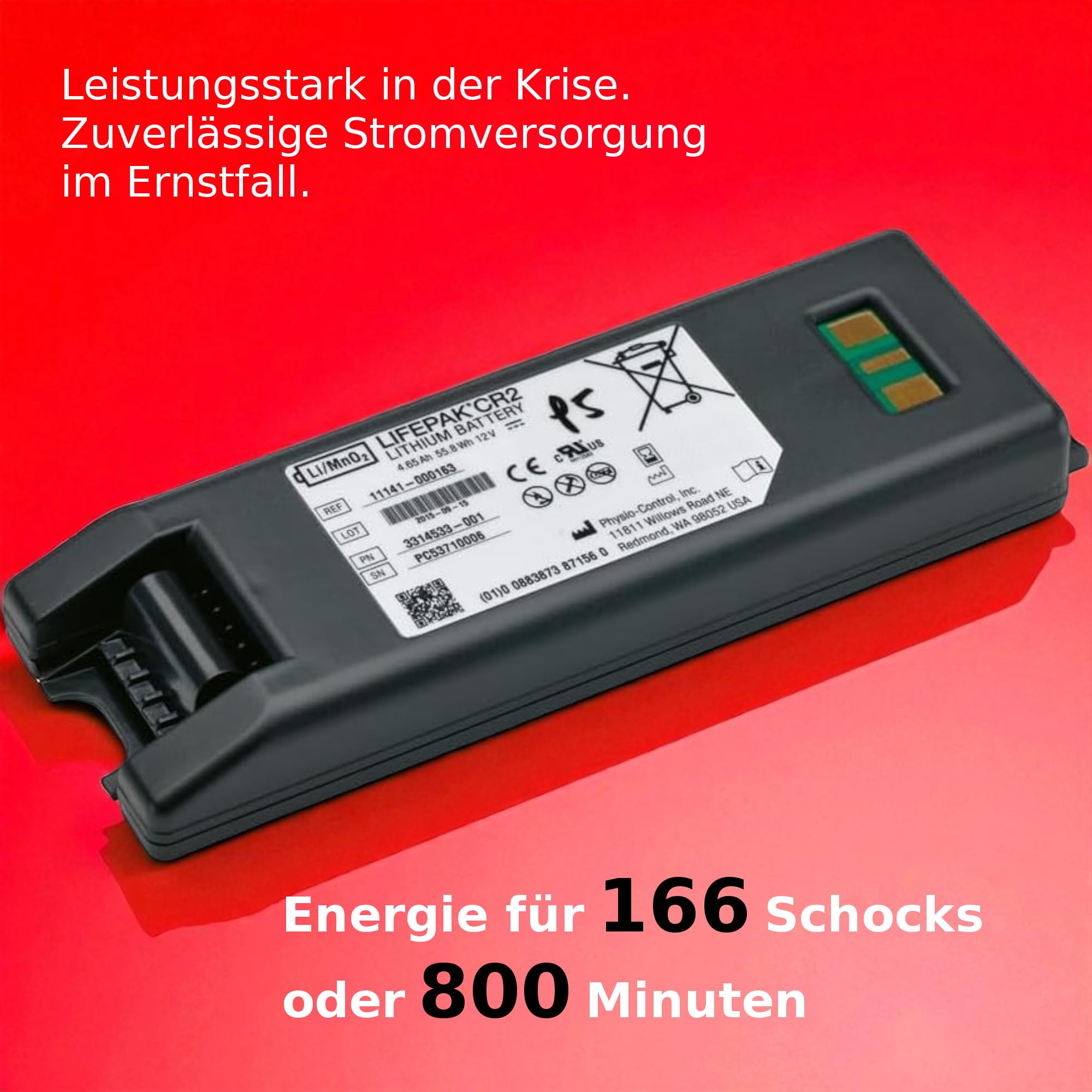 Batteria per defibrillatore Physio Control Lifepak® CR2 AED