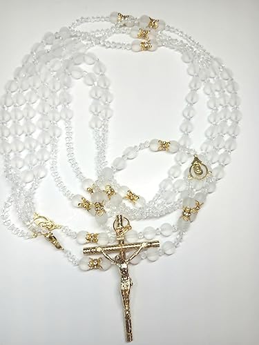 Miniatura 3 de Boda Lasso/Lasso de Matrimonio/Lasso Para Boda/Lazo de cristal Mate del numero 10 en forma de bola con cruz de metal con imagenes Lazo color