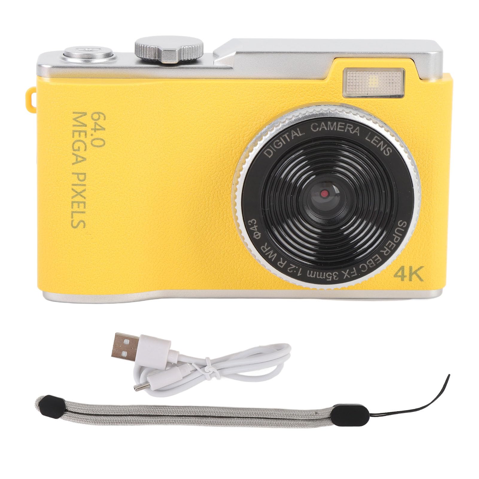 4K 64MP HD Digital Camera, Portable CCD Camera with 2.4 Inch IPS Color Screen, 16X Digital Zoom Anti Shake Camera with Fill Light for Travel and Beginners (64GB)-picture-21