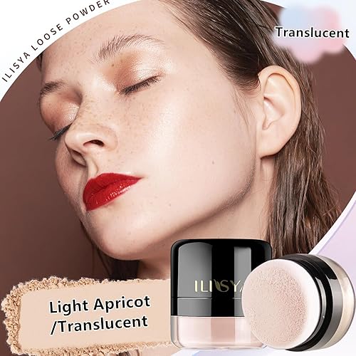 Miniatura 4 de Polvo fijador ligero y suelto en polvo de acabado facial de larga duración, impermeable, con polvo de hongos suave y espejo, acabado mate, 0.28