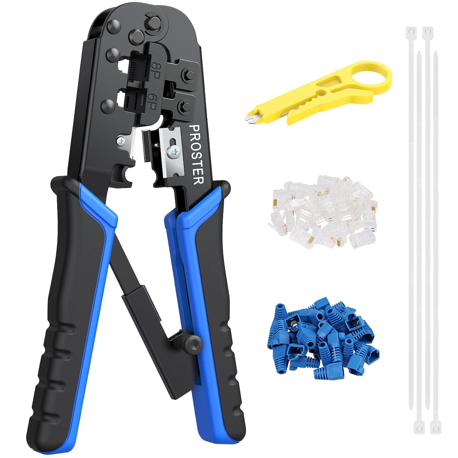 Proster RJ45 Pass Through krimpgereedschap