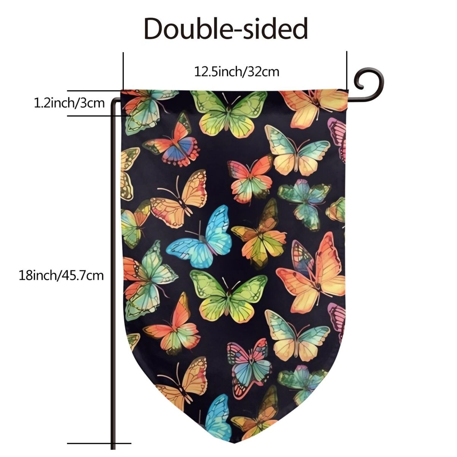 Baccessor Sommerflagge Mit Blumen & Schmetterlingen – 32,5 X 45,7 Cm, Doppelseitig, Aus Wetterfester Sackleine