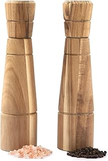 Wood Salt and Pepper Grinder Set of 2, Wooden Grinder, Shakers with Adjustable Coarseness, Mill Set for Spice, Acacia Wood Material Kitchen Gifts