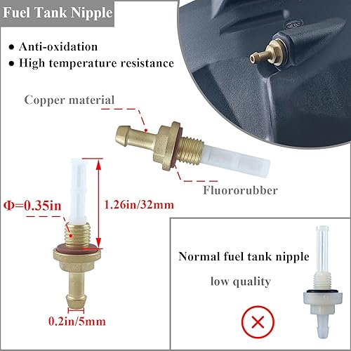 Vista 4 de Depósito de combustible de gasolina general compatible con GX270 GX340 GX390 Harbor Freight Predator 420cc HDPE nunca se oxida tanques de aceite