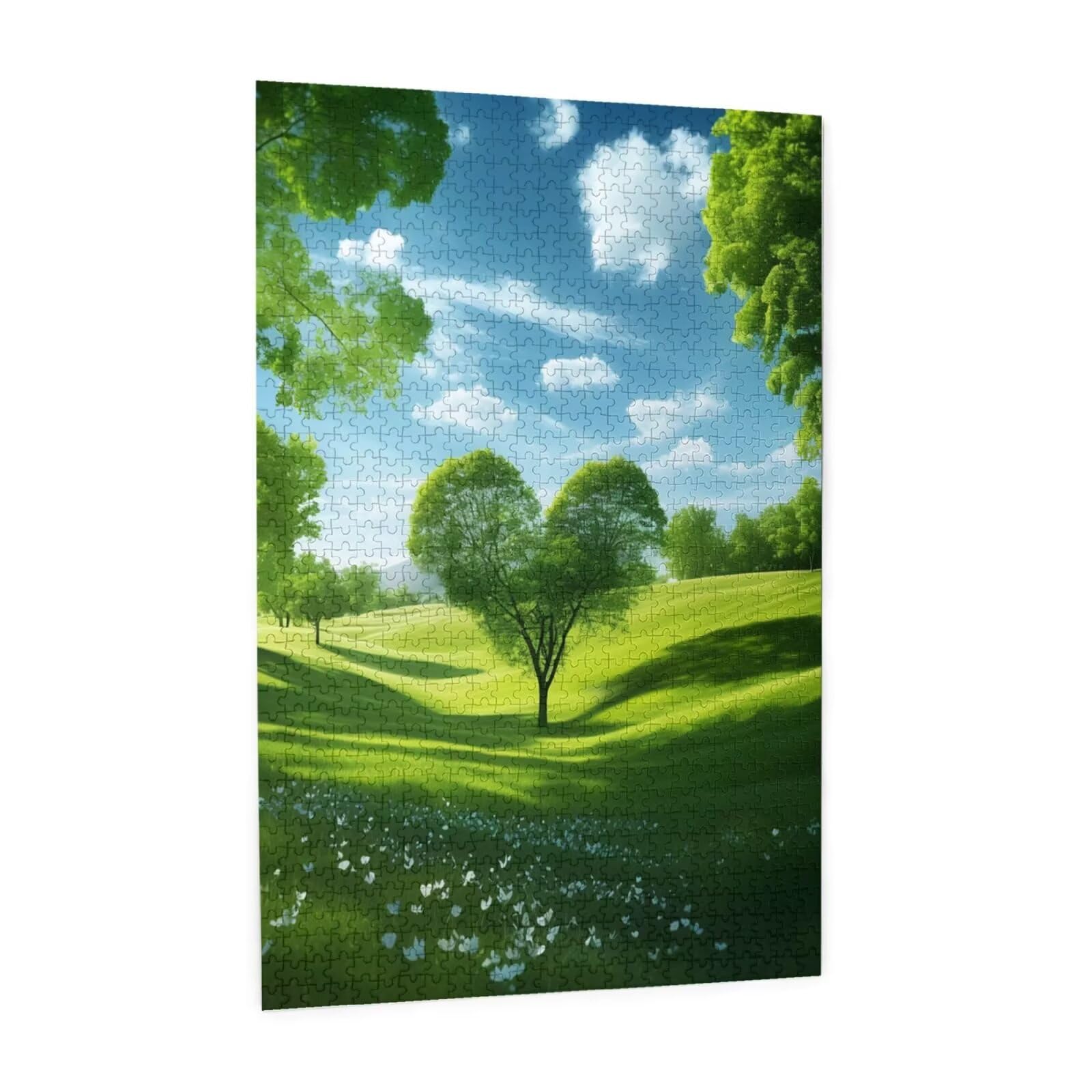 Puzzles Paisaje 1000 Adultos, Puzzle Árbol con Cajas y Cartel, Juego Clásico de Puzzle Arte para Entretenimiento Adultos, Regalos de Decoración del Hogar para Pasatiempos Creativos de Mujeres 2T-1898