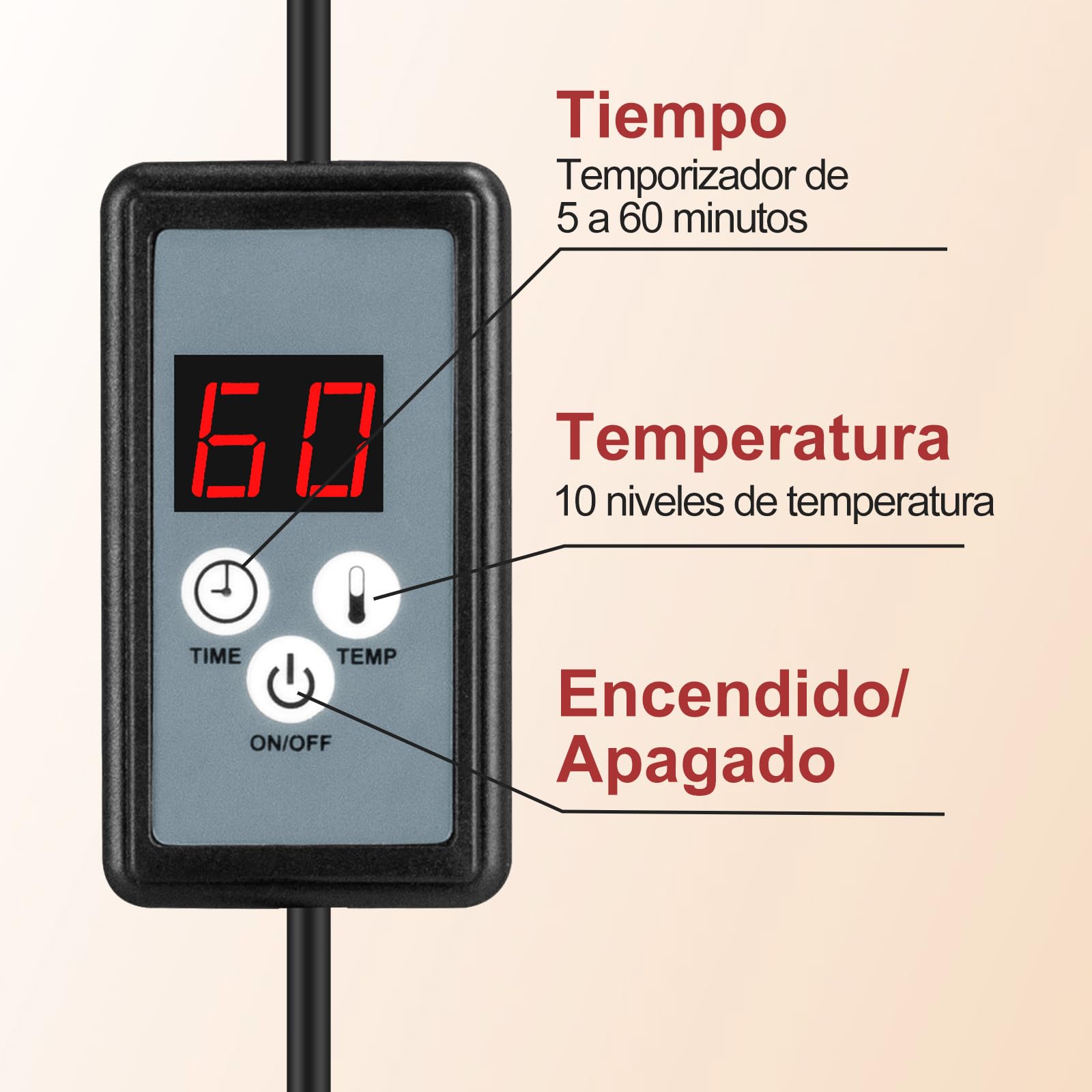 Cozion Lámparas In-frarrojas, 100W Lámparas de Calor In-frarrojo, Emisor Rojo, Lámparas de Calor In-frarrojo, Luz Roja con Temporizador, Brazo de Soporte Ajustable