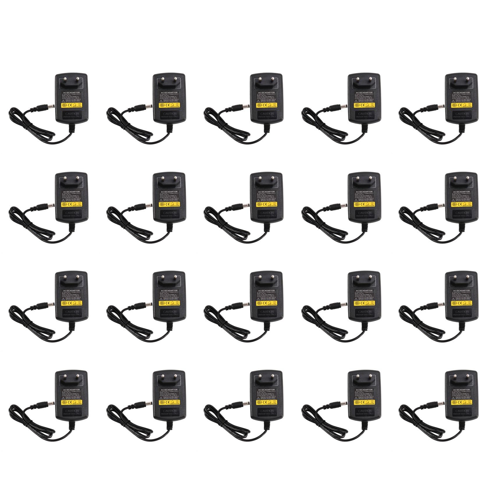 20X Cargador EU Enchufe AC 110V 220V Convertidor DC 24V 1A Fuente de Alimentacion del Adaptador Negro